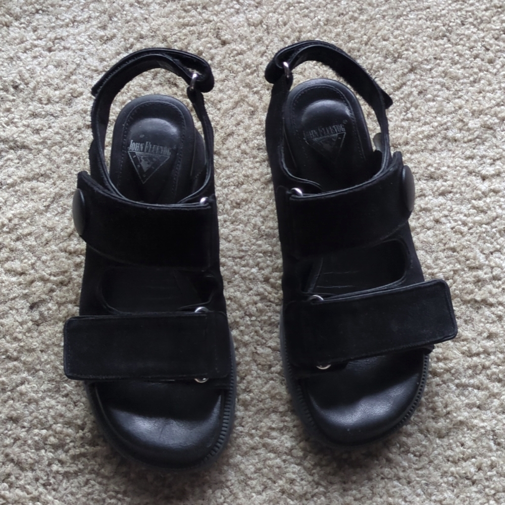 John Fluevog Black Sandals